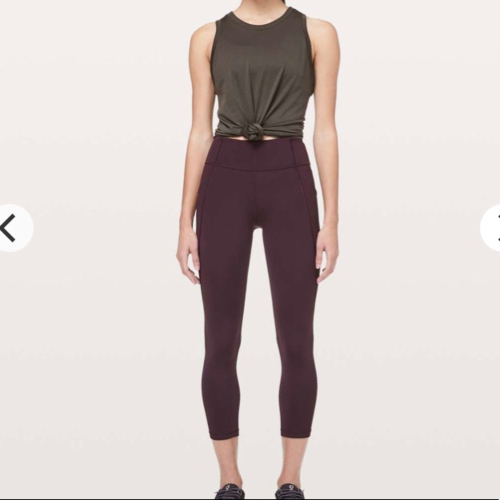 Lululemon Time To Sweat Crop 23 size 2